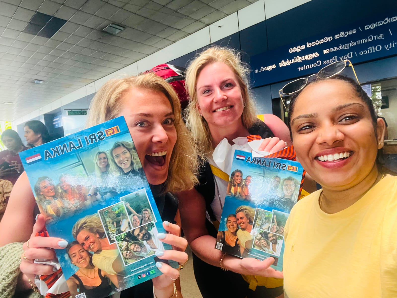 Guests arriving with their Sri Lanka welcome pack