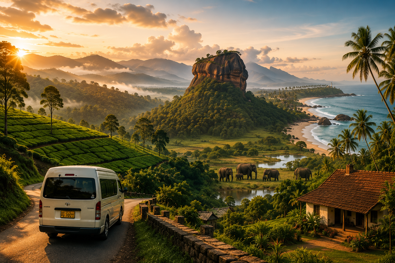 Cinematic view of Sri Lanka's diverse landscapes